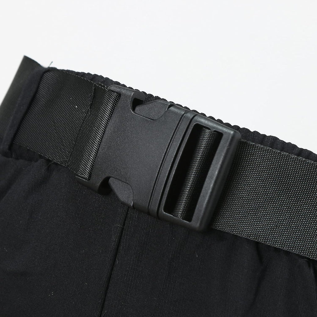 High Waisted Cargo Pants for Women Casual Loose Harem Cargo Pants Streetwear Trousers Jogger Pant with Belt (Black, XXL)